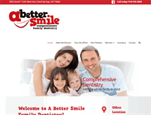 Tablet Screenshot of abettersmileok.com